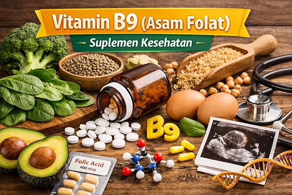 Vitamin B9 atau Asam Folat: Fungsi, Manfaat, dan Hubungannya dengan Suplemen Kesehatan
